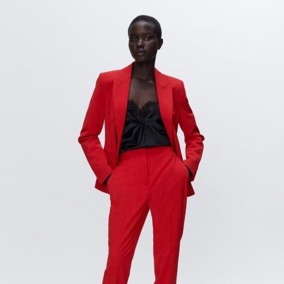 Zara Red Women's Blazer - Picture 1 of 8